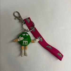 Green M&M keychain